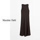 
Massimo Dutti autumn new product 2025 women's old-fashioned style exquisite light luxury long satin halter neck dress 06685530 Chocolate S (CN 170/88A)