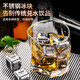 Food grade 316 stainless steel ice cubes whiskey ice balls iron ice stones metal frozen ice particles 304 household small ice tartar 316 material ice particles - 6 pieces + ice clip + storage box