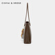CinvaiKrose large-capacity bag women's bag 2025 new college student tote bag commuting shoulder bag birthday gift for girlfriend Brown Brown [Give away ornament] Send girlfriend wife's heart