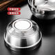 Extra thick double-layered bowl, heat-insulated and anti-scalding stainless steel bowl, household commercial-grade canteen adult instant noodle bowl, children's bowl, double-layered platinum bowl 18cm