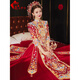Yifen Mengfang High-End Xiuhe Suit Bride 2025 Nouvelle robe de mariée Robe de mariée chinoise Dragon et Phoenix Robe de mariée de robe Phoenix Robe rouge Robe automne