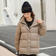 New style 90 goose down jacket short down jacket for women couple warm outdoor windproof waterproof thickened fashion ginger S