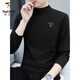 Woodpecker (Tucano) Automne et hiver Coton Pure Coton Halmi-Coltleneck Shirt pour hommes T-shirt à manches longues imprimées minces à manches longues Mentes de nou