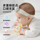 He Jiagong Japan Manhattan hand ball baby silicone teether molar stick baby chewing gum toy anti-eating Lalale-red 6-point teether-suction cup fixation-traction