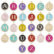 
1 DIY jewelry accessories double-sided oil drop bracelet earrings small pendant oil drop 26 English alloy pendant white double-sided oil drop English-12244 A