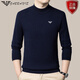 ARMANI EXCHANGE Armani pure cashmere sweater men's half turtleneck thickened sweater winter knitted base cardigan for men black half turtleneck L 170 recommended weight 125-140Jin Jin equals 0.5 kg