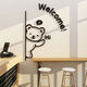 
Internet celebrity check-in doll milk tea shop wall decoration ornament stickers cafe dessert baking background layout 12244 little bear white small