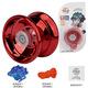 Yueqida Yoyo Luminiscent Metal Rotación automática de niños Competitive Competitive Yoyo Dead Sleep Living Sleep Toy Blue