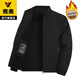 Yalu Autumn and Winter Men's Cotton Clothes Men's Warm Jackets Plus Velvet Thickened Dad Clothes Loose Jackets Casual Middle-aged and Elderly Tops Dark Gray Velvet XL Recommended 110-125 Jin Jin equals 0.5 kg