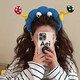 Cute funny twisted stick big-eyed boy blue face washing hairband women's headband 2025 new face washing hair card hair accessories