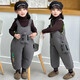 Pierre Cardin children's clothing children's down pants girls winter thickened baby overalls winter warm pants girls casual pants gray 90 size 1~2 years old 80-90cm