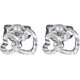 Beijing Gold Trading Center Co., Ltd. platinum earrings double-heart earrings as gifts for girlfriends, about 1.23g