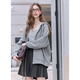 Betu women's 2025 autumn new skirt college style A-line pleated skirt versatile short skirt skirt 2508T65 dark gray M