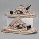 [Direktverkäufe vom Hersteller] Männersandalen für Herren, die Nicht-Schlupf-Drive-Dual-Purple-Hausschuhe für Sommer im Freien Mode Sandalen Strandschuhe Khaki 41 tragen
