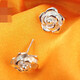 KZD Old Phoenix OFK new style 9999 sterling silver earrings, feminine rose flower silver earrings and earrings, gift to mom, anti-proof, curved hook, pure silver earrings // high quality // certificate sent, 6.239 grams is coming, the event is only one day