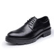 2025 Frühling Neue Lederschuhe Herrengeschäft Formale Kleidung Runde Zehen Britisch Casual Trendy Young Bräutigam Hochzeitsschuhe Lederschuhe 3889 Schwarz 43