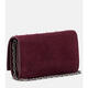 Lu Bo Ting light luxury women's PALOMA rivet suede chain wallet burgundy one size
