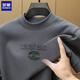 ROMON autumn and winter new style half turtleneck short-sleeved men's trendy slim bottoming shirt simple design casual T-shirt men's top gray XL (120-140Jin Jin equals 0.5kg)