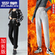 ROMON brand casual pants for women, extended version of wardrobe pants, extended version of tall autumn and winter long super thick pants, black 9923 normal version, spring and autumn single style S 85-95Jin [Jin equals 0.5 kg]