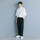 Goku Herrenanzug Shirt Set Teen Kurzarm No-Eisen Drop Top Light-Profic-Style Business Forum Interview Jobsuche weißes Hemd + Schwarze Hosen XL HIGH 170-178cm Gewicht 120-140jin [Jin entspricht 0,5 kg]