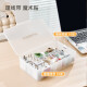 Little helper mobile phone data cable storage box charger desktop organizer wire box household large-capacity power cord storage artifact transparent black 10 cable management with 10 labels