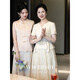 
LISM International first-line brand high-end wedding dress 2025 new young mother-in-law wedding banquet dress fake two-piece dress can be champagne color L