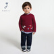 JACADI boys' sweater contains 20% wool 2025 winter new product warm base versatile 2044354 red 573 73 /12M