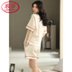 Pyjamas haut de gamme Langsha pour femmes en été en coton pur shorts shorts doux coton mince coton coasetté étudiant à la maison ensemble yx7512 9856 m [Recommandé 80-100jin [Jin est égal à 0,5 kg] usure]