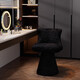 CALVERT light luxury makeup stool girls bedroom high-end dressing table chair cloakroom rotatable Internet celebrity Italian back chair black_360 rotation skin-friendly velvet