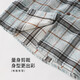 25 years of contrasting plaid loose shirt for boys in spring and autumn, versatile classic casual and comfortable top for older children, blue gray 130