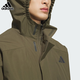Adidas Jacket Men's 2025 Winter New Fitness Training Sports Woven Hooded Jacket Running Style KB7625 3XL