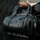 TERRAINCOGNITA brand letter rivet handheld crossbody Boston cylinder bag daily commuting versatile black