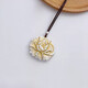 Qiuyu Pure Silver 999 Gold Peony Flower Pendant Silver Necklace Pure Silver Pendant New Chinese Style Pure Silver Necklace as a Gift for Your Girlfriend 999 Pure Silver Peony Flower Necklace Exquisite Gift Box Heavy Weight Solid