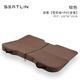 Sailing car bed car rear sleeping pad inflatable rear seat folding bed children's car sleeping tool SUV travel bed brown - double-sided comfortable chenille + easy care PVC leather