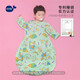 Mile Fish Baby Sleeping Bag Spring and Autumn Thin Children's Anti-Kick Quilt Baby All-in-One Sleeping Bag Four Seasons Double Layer - Detachable Sleeves Rainbow Rain Powder Size 73 (Height 45-65cm)