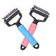 New pet supplies pet knotting comb, combing and hair removal comb, grooming comb double-sided stainless steel knotting comb, upgraded large knotting comb, pink, no Specifications