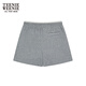 
Teenie Weenie Bear Women's Waiter Pants 2025 Autumn New Simple Temperament Comfortable Elastic Waist Shorts Dark Gray S