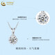 China Gold (CHINA GOLD) pt950 platinum necklace for women, platinum star snowflake pendant, clavicle chain, Valentine's Day birthday gift for girlfriend, platinum snowflake pendant - about 1.1g, free sterling silver chain