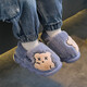 Children's cotton slippers for boys winter cartoon cute non-slip indoor home soft bottom parent-child baby slippers upgraded version of environmentally friendly material khaki slippers 12 24/25 size (shoe length 15CM suitable for feet 14