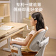 JD.com 2.0 extended dual light source children's learning desk desk chair set lift student writing desk 1.2m brown