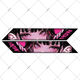 Hanoufei Fahrradaufkleber personalisierter Autokauflagenstraße Lower Tube Animation Eye Töte Mountain Bike Body JDM Outfit Style 3 [Ein Paar]