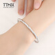 TTMIX twist platinum bracelet pt950 white gold bracelet for women, round solid platinum bracelet birthday gift 56mm, weight 37-39g, width 4.0mm