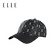 ELLE sun protection baseball cap for women summer classic presbyopia outdoor fashion face-showing small duck cap black adjustable