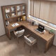 Geyan solid wood L-shaped corner desk bookshelf computer desk double writing desk 7 feet bedroom office student study table corner desk with bookcase 140*100