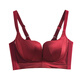 Victoria's style red underwear with a feminine feel and deep V. Small breasts are pushed together to show the size of the secondary breasts. Wedding bridal bra set Lucky Red (single piece) S (75/34AB full cup)