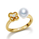 Ruan S S925 Silver Freshwater Pearl Ring Rich Flower Series Pearl Hand Accessories Versatile for Daily Commuting Approximately 6-7mm