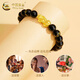 CHINA GOLD 18K gold Pixiu obsidian bracelet for men with six-character mantra obsidian hand Valentine's Day birthday gift for girlfriend and wife 18K gold Pixiu obsidian bracelet about 0.12g