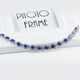 Ink Taoyuan sapphire bracelet for women s925 sterling silver new style versatile pavé blue zircon tanzanite crystal bracelet 925 sterling silver bracelet 17-20 cm adjustable