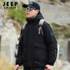 JEEP SPIRIT Jeep cotton jacket men's winter thickened New Year's shirt outdoor warm men's jacket cotton jacket men's cotton coat XL