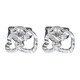 Beijing Gold Trading Center Co., Ltd. platinum earrings double-heart earrings as gifts for girlfriends, about 1.23g